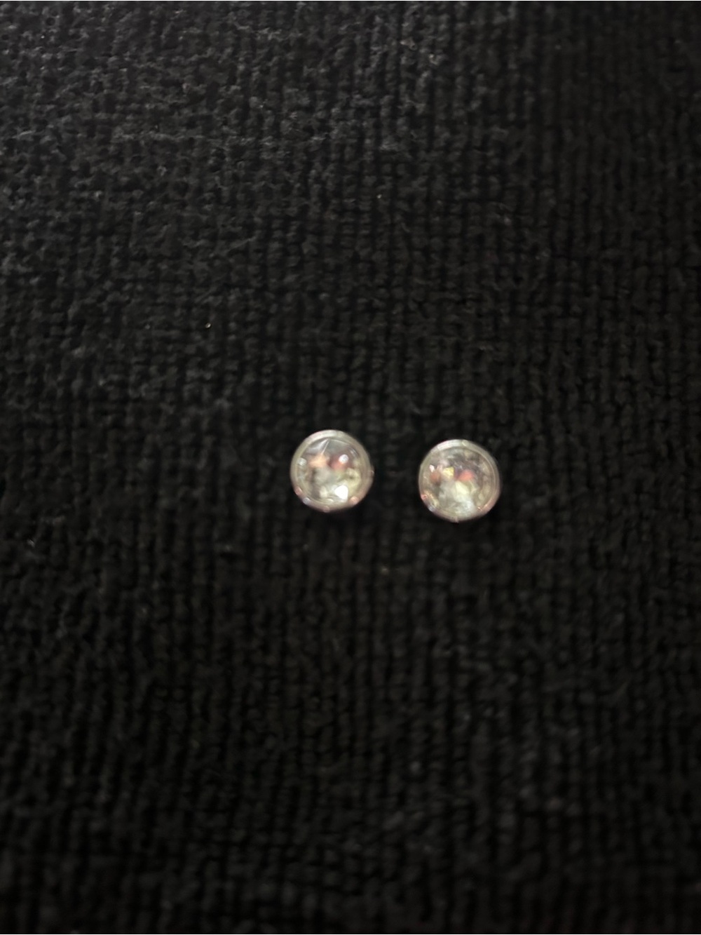 Silver Clear Crystal Stud Earrings - Classic Women Jewelry